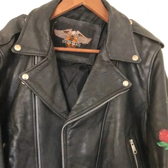 Vintage 1990s Hand painted leather jacket - Picture 3 of 13